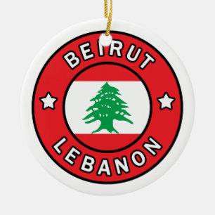 Beirut Lebanon Ceramic Tree Decoration