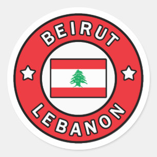 Beirut Lebanon Classic Round Sticker