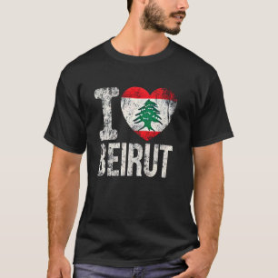 Beirut Lebanon Lebanese Flag  I love Beirut T-Shirt