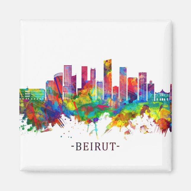 Beirut Lebanon Skyline Magnet (Front)