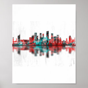 Beirut Lebanon Skyline Poster