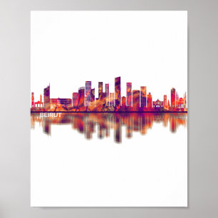 Beirut Lebanon Skyline Poster