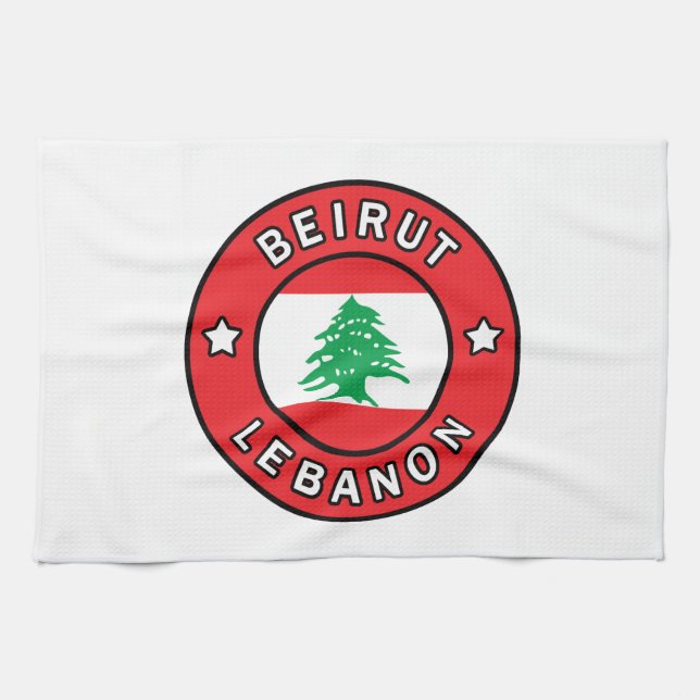 Beirut Lebanon Tea Towel (Horizontal)