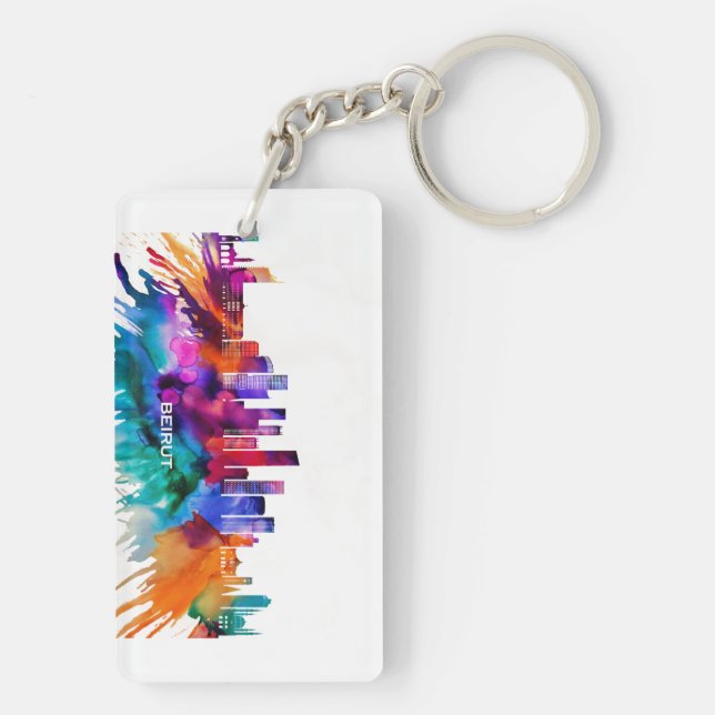 Beirut Skyline Key Ring (Back)