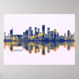 Beirut Skyline Poster