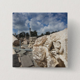 Beit She-An National Park, Roman-era ruins 15 Cm Square Badge