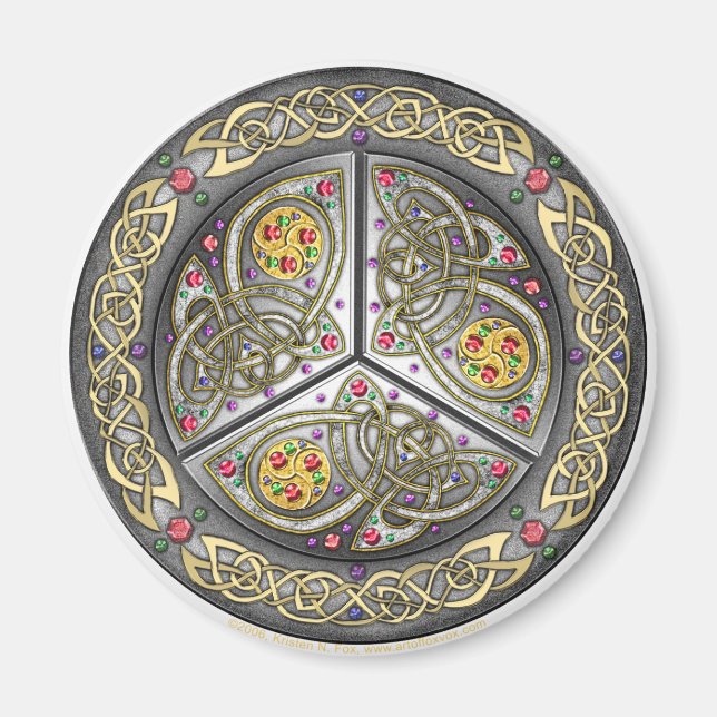 Bejeweled Celtic Shield Magnet (Front)