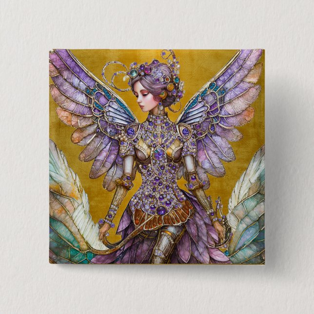Bejeweled Sugar Plum Fairy 15 Cm Square Badge (Front)