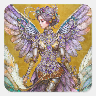 Bejeweled Sugar Plum Fairy Square Sticker