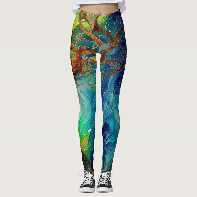 Bejeweled Tree of Life Leggings (Front)