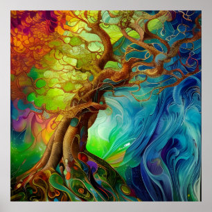 Bejeweled Tree of Life Poster