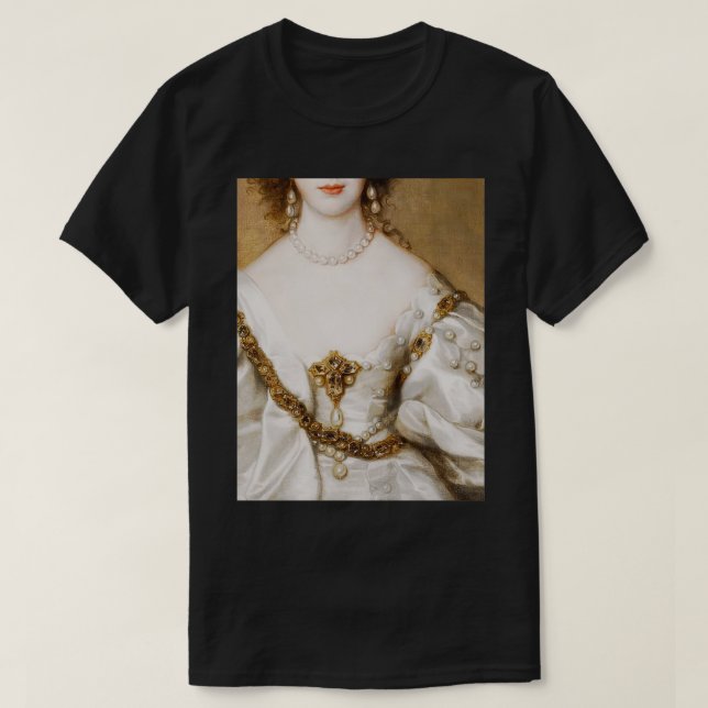 Bejeweled Woman Renaissance Painting T-Shirt (Design Front)