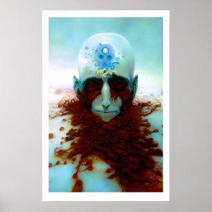 Beksiński Third Eye Art Print Gothic Horror