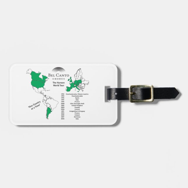 Bel Canto Italy Tour Luggage Tag (Front Horizontal)