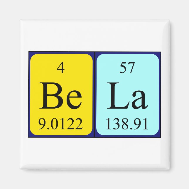Bela periodic table name magnet (Front)