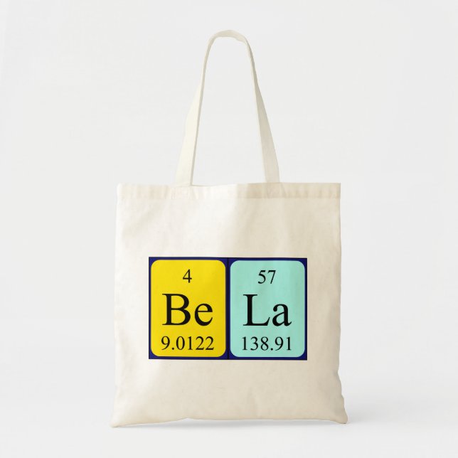Bela periodic table name tote bag (Front)