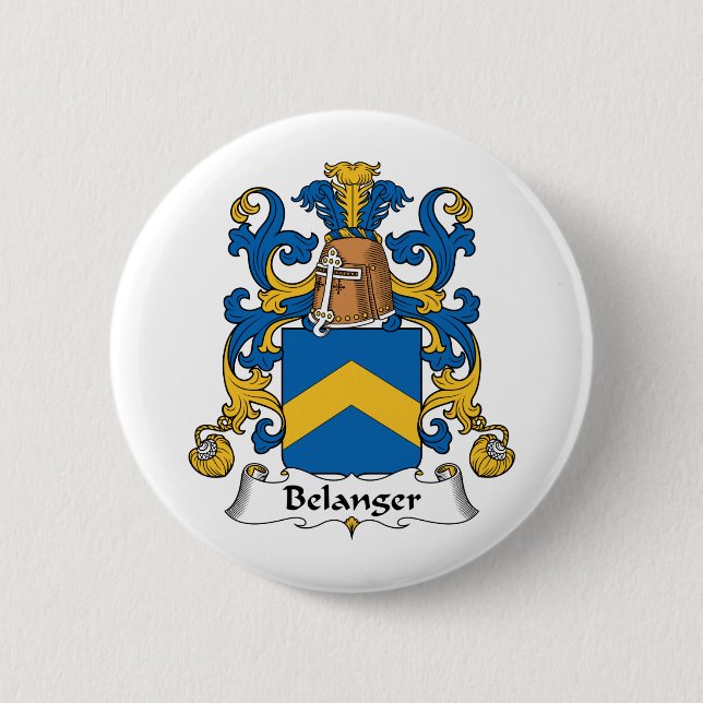 Belanger Family Crest 6 Cm Round Badge (Front)