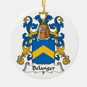 Belanger Family Crest Ceramic Tree Decoration