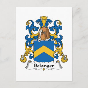 Belanger Family Crest Postcard