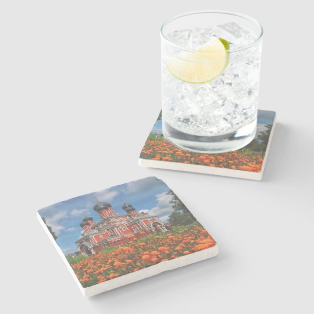 Belarus Беларусь Barysaw Borisov Town Stone Coaster (Side)