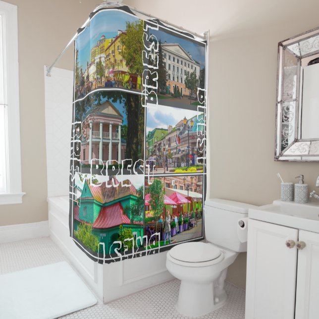 Belarus Беларусь Brest Брэст Брест Architecture Shower Curtain (In Situ)