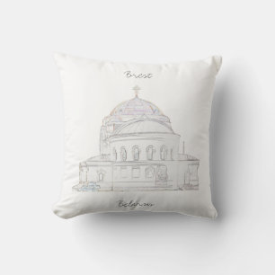 Belarus Беларусь Brest Architecture Cushion Pillow