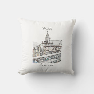 Belarus Беларусь Brest Architecture Cushion Pillow