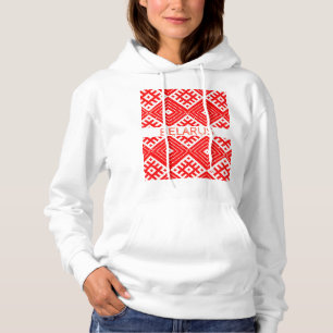 Belarus Беларусь Folk Pattern Hoodie Top