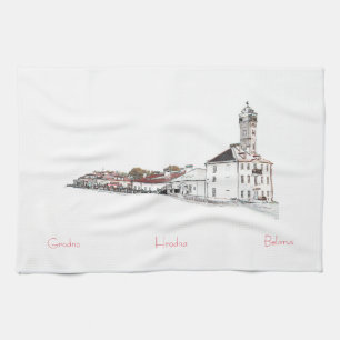 Belarus Беларусь Grodno Hrodna Гродно Tea Towel