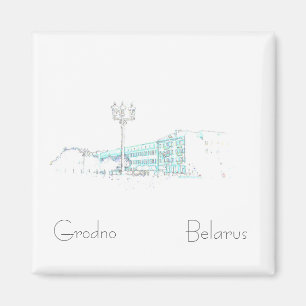 Belarus Беларусь Grodno Hrodna Architecture Magnet