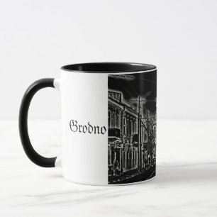 Belarus Беларусь Grodno Hrodna Sketch Mug Cup