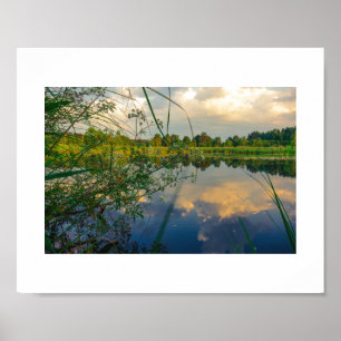 Belarus Беларусь Landscape Nature Canal Poster