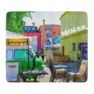 Belarus Беларусь Minsk Минск Architecture Graffiti Cutting Board