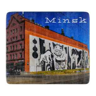 Belarus Беларусь Minsk Минск Architecture Graffiti Cutting Board