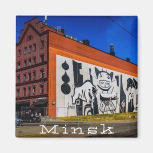 Belarus Беларусь Minsk Минск Architecture Graffiti Magnet
