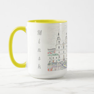 Belarus Беларусь Minsk Минск Architecture Mug Cup