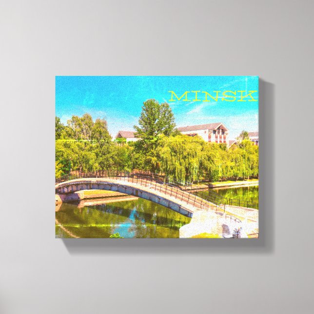 Belarus Беларусь Minsk Минск Park Architecture Canvas Print (Front)