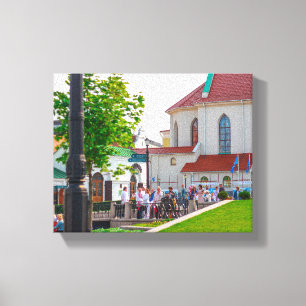 Belarus Беларусь Minsk Architecture Cityscape Canvas Print