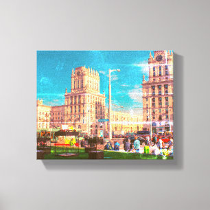 Belarus Беларусь Minsk Architecture Life Cityscape Canvas Print