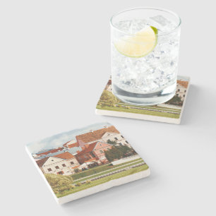 Belarus Беларусь Minsk Old Town Architecture Stone Coaster