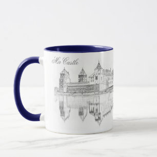 Belarus Беларусь Mir Castle Sketch Coffee Mug Cup