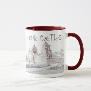 Belarus Беларусь Mir Castle Sketch Coffee Mug Cup