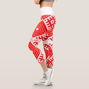 Belarus Беларусь National Folk Pattern Leggings