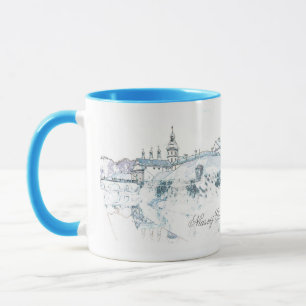Belarus Беларусь Niasviž Castle Sketch Mug Cup