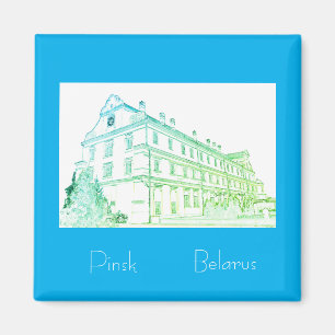 Belarus Беларусь Pinsk Пінск Architecture Magnet