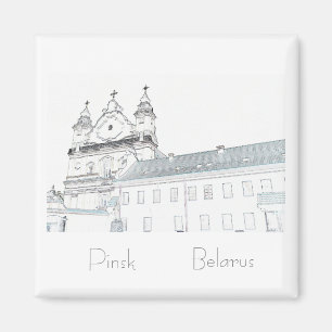 Belarus Беларусь Pinsk Пінск Architecture Magnet