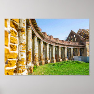 Belarus Беларусь Ruzhany Palace Ruins Architecture Poster