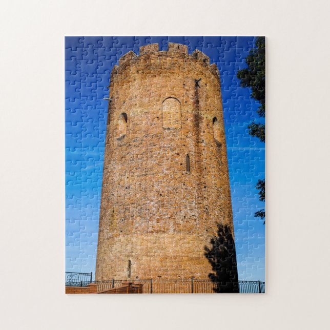 Belarus Беларусь Tower of Kamyenets Belaya Vezha Jigsaw Puzzle (Vertical)