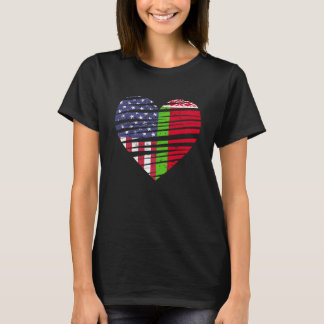 Belarus American Grown Heart USA Patriot Heritage  T-Shirt