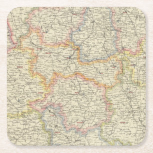 Belarus and Ukraine Square Paper Coaster